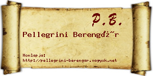 Pellegrini Berengár névjegykártya